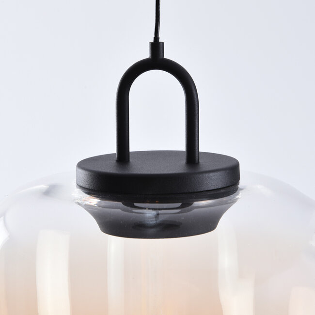 Amber glass pendant lamp with gradient Zahra - 3-step dimmable