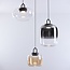 3-step dimmable 3-light Art Deco pendant light Ceylin - various glass colours
