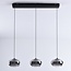 3-step dimmable 3-light pendant light Vive - smoked glass