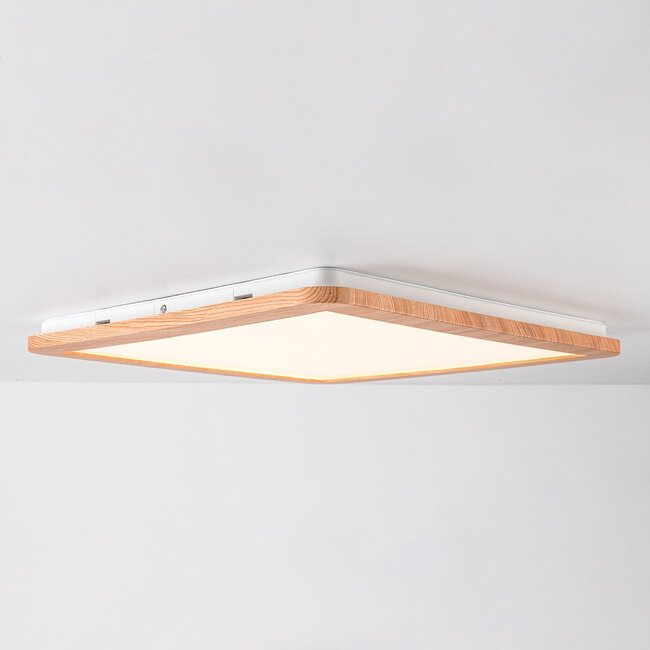 Modern ceiling lamp Celeste, wood look, 3-step dimmable