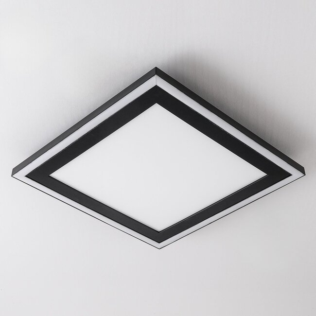 Square ceiling lamp Noella with two lights, 3-step dimmable
