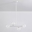 Asun pendant light with white frame and transparent glass globes