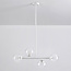Asun pendant light with white frame and transparent glass globes