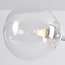 Asun pendant lamp with white frame and transparent glass spheres