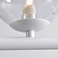 Asun pendant light with white frame and transparent glass globes