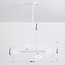 4-light pendant light Asun - white frame with clear glass globes