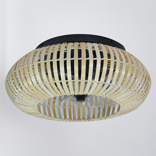 Bamboo ceiling fan with summer and winter mode - Paco