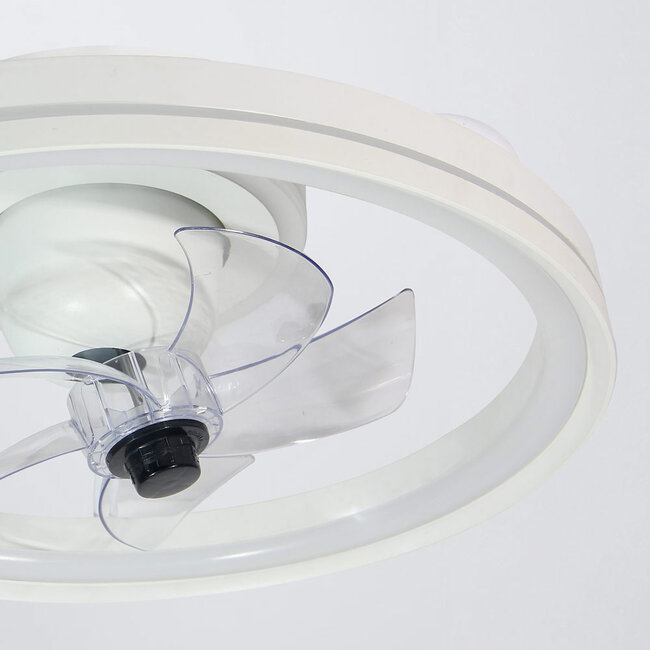 Ceiling fan with summer/winter function and adjustable colour temperature Ikaros - White