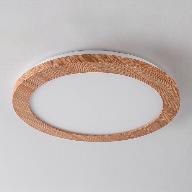 Ceiling lamp, 3-step dimmable with wooden rim - Camille