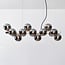 Luxury pendant lamp, 16-light, smoked glass with Mirror effect - Sunita