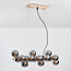 Luxury pendant lamp, 16-light, smoked glass with Mirror effect - Sunita