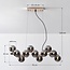 16-light pendant light Sunita - smoked mirrored glass with gold