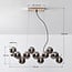 Luxury pendant lamp, 16-light, smoked glass with Mirror effect - Sunita