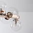 16-light pendant light Sunita - clear glass with gold