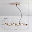 16-light pendant light Sunita - clear glass with gold
