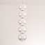 5-light pendant light Aella - white globes with gold rims and integrated LED