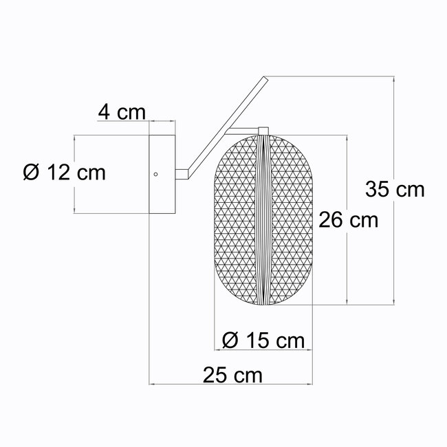 Golden textured wall lamp - Aethra