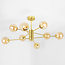 Designer sand gold ceiling lamp with Amber glass - 8-light Idaho