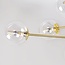 8-light ceiling light Idaho - sand gold with clear glass globes
