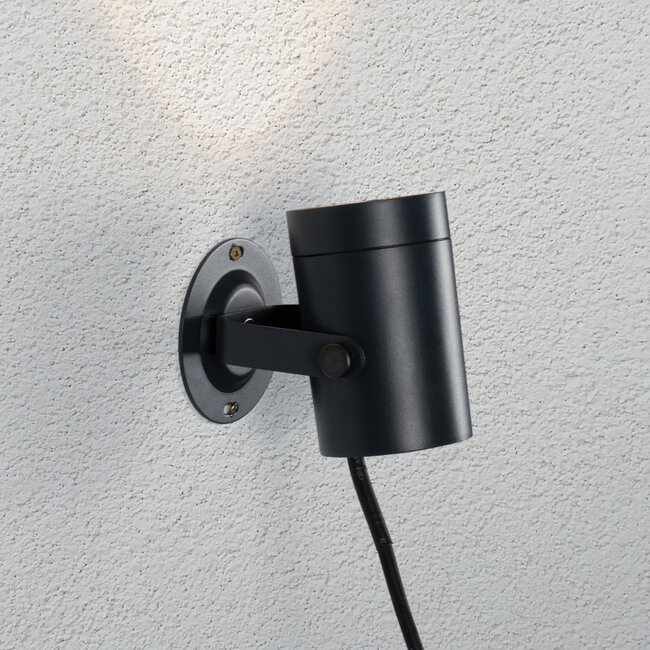 Adjustable outdoor wall light - black
