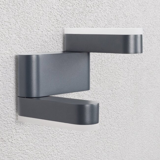 Fold-out wall lamp for outdoor use 9W - Black