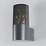 Modern outdoor wall light - smoked grey