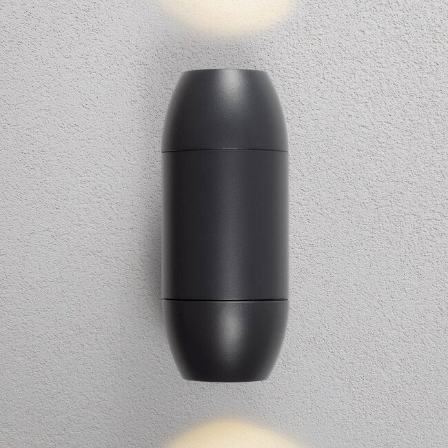 Contemporary oval wall lamp, Black