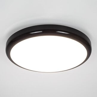 Ceiling light with emergency unit | CCT switch 3000K/4000K/6500K | Black