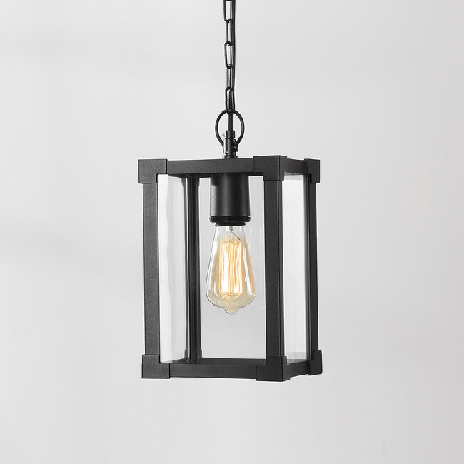 Industrial outdoor pendant lamp Joya - Black