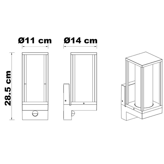 Outdoor wall lights with Motion sensor - Judy