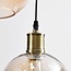 Livia 4-light pendant lamp - amber and cognac glass