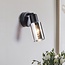 Wall spotlight Atica with smoked glass - swivelling