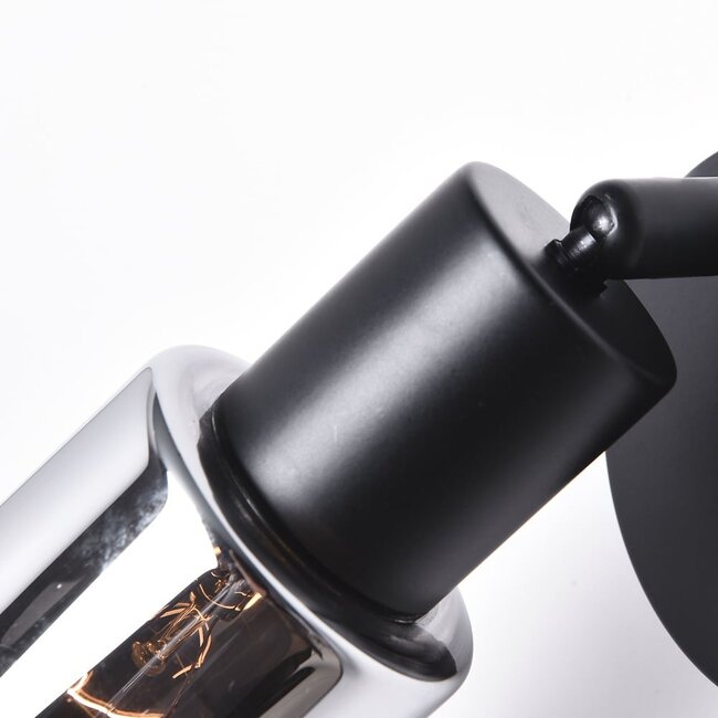 Atica wall spotlights with smoked glass - swivelling