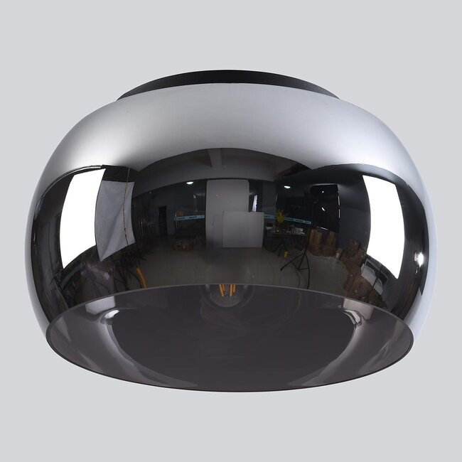 Ceiling lamp with smoked glass, 3-light - Selin