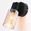 Atica wall spotlight with amber glass - adjustable