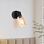 Wall spotlight Atica with amber glass - swivelling