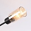 6-light ceiling light Agios - amber glass and black
