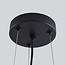 3-light pendant light Serres - amber glass and black