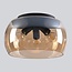 3-light ceiling light Selin - amber glass and black