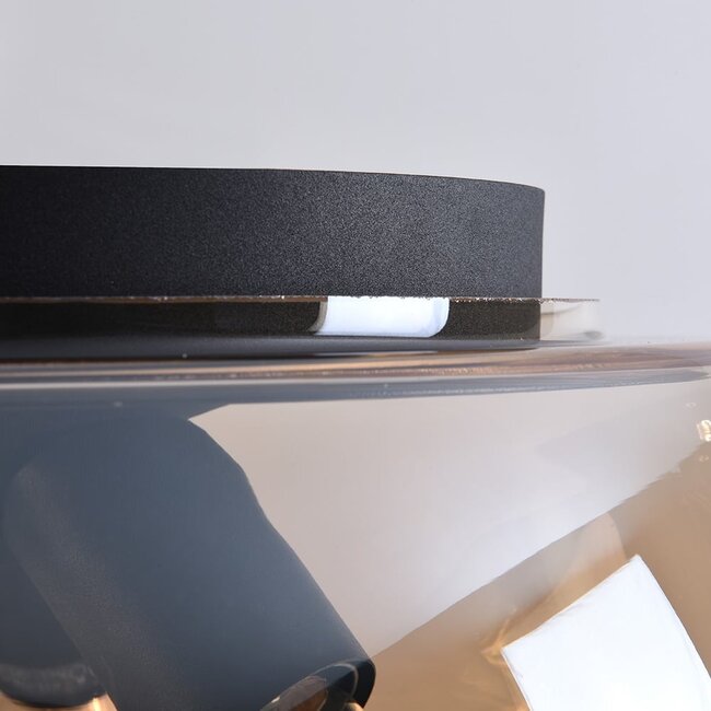 Ceiling lamp with Amber glass, 3-light - Selin