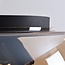 3-light ceiling light Selin - amber glass and black
