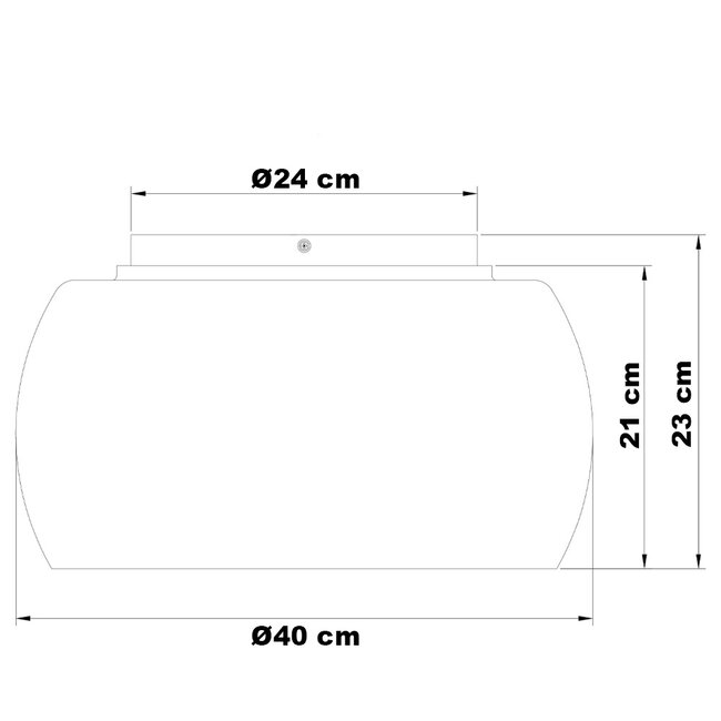 Ceiling lamp with Amber glass, 3-light - Selin
