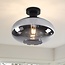 Veda ceiling light with smoked glass