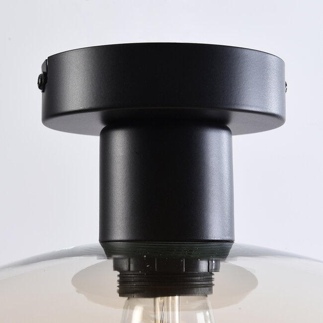 Ceiling light Veda with amber glass