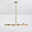 Pendant light Aster - gold with Transparent glass