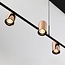Kyo pendant lamp, 6-light - black with Gold