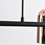 Pendant light Kyo, 6-light - black with gold