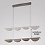 3-step dimmable design pendant light Mirai - brushed grey with integrated LED