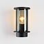 Outdoor wall lamp with smoked glass, Peije - black