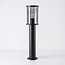Standing outdoor lamp with smoked glass - Penn - Black 60 cm